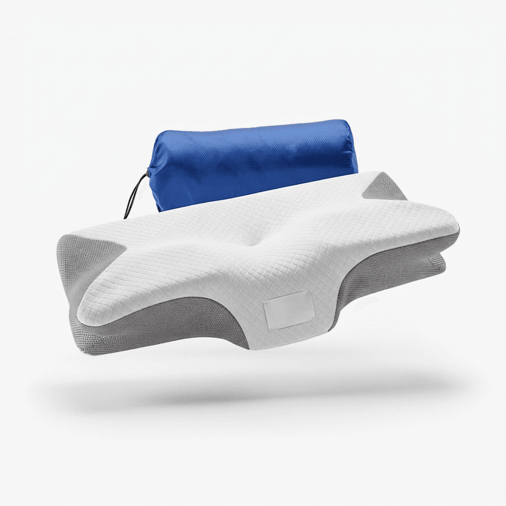Travesseiro Ergonômico Cervical Naturalli™ branco com bolsa de transporte