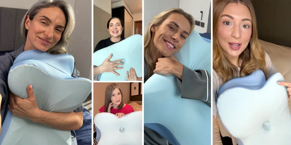 Clientes usando o Travesseiro Ortopédico de Contorno Cervical